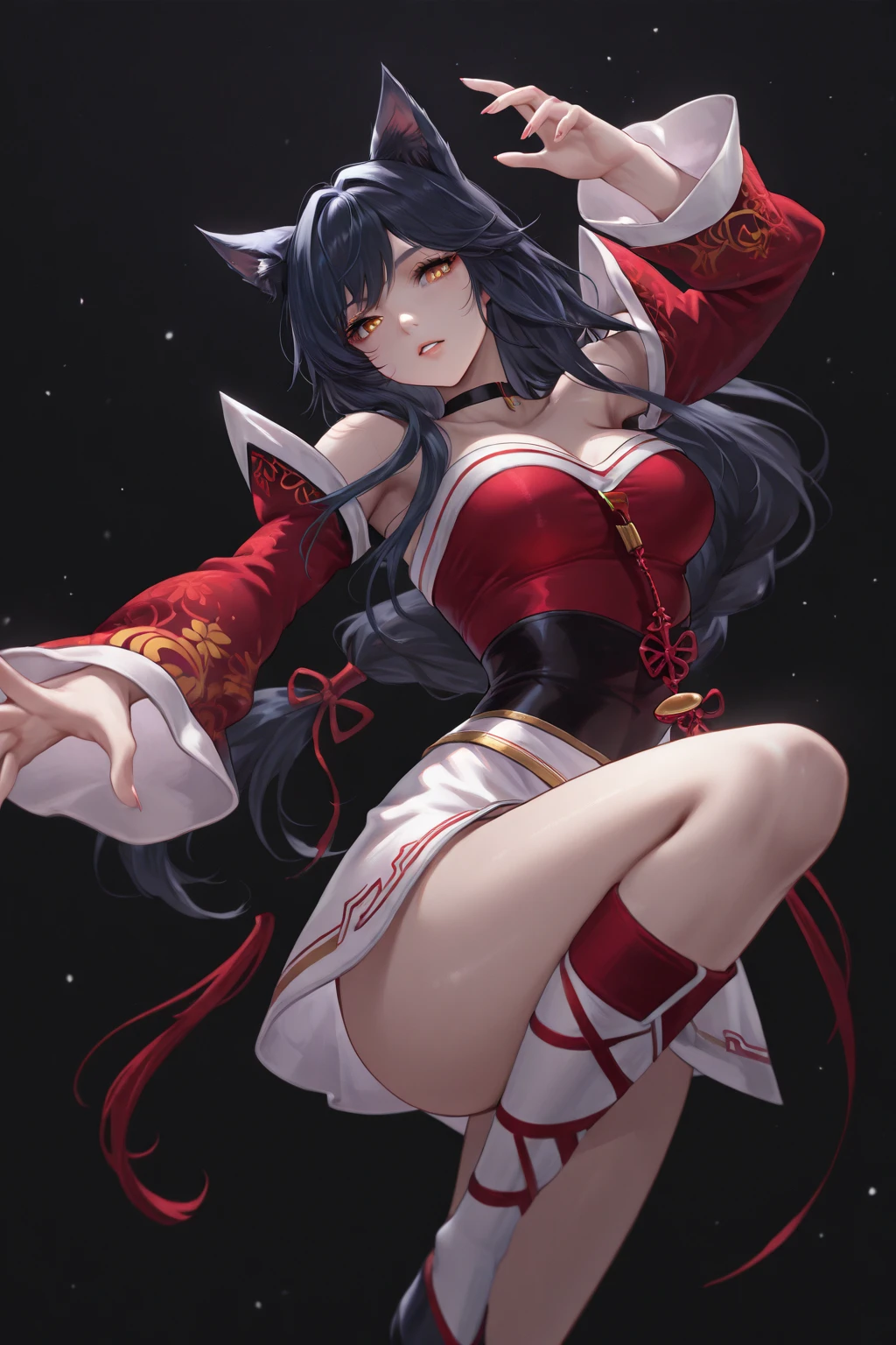 girl,lies on the ground,raising her legs,Expose the soles of your feet,Wear underwear and underwear,bandage on thigh