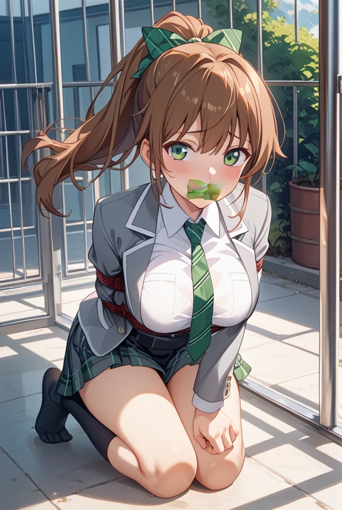 nsfw,(highest quality,masterpiece:1.3),disorganized,High resolution,16k, 超High resolution, official art,figure,very detailed,anime color,perfect hands, perfect fingers, perfect legs),cawboy shot from front:1.0),BREAK solo, 1girl, 18yo, an extremely beautiful girl, beautiful face, perfect face, cute symmetrical eyes, double eyelid, midium breasts, puffy_nipples, (perky breasts), narrow waist, (pubic brown hair:1.5), bsp, pussy juice dripping, ((midium hair, brown hair,ponytail)), (((green Frame glasses:1.5))),siting, toes, Boot sole, (nipple, belly button), (woman bisiness suit:1.5), (glowing skin:1.3), (Sweat:1.4), (pubic brown hair:1.5), (open vagina:1.3),indoor,office,(((multiple boys, peeing on a girl,multiple penises, gangbang))),(((ecstasy)),(((ahegao:1.2))), saliva trail, nose blush,(one eye closed:1.5),((out tongue:1.5)),cleavage of the breast,impatience,(happy smile:1.5),(look at camera),((cum on Face:1.9)),(((cum on body:1.9))),(cum on pussy:1.9),(sex,cowgirl:1.5)