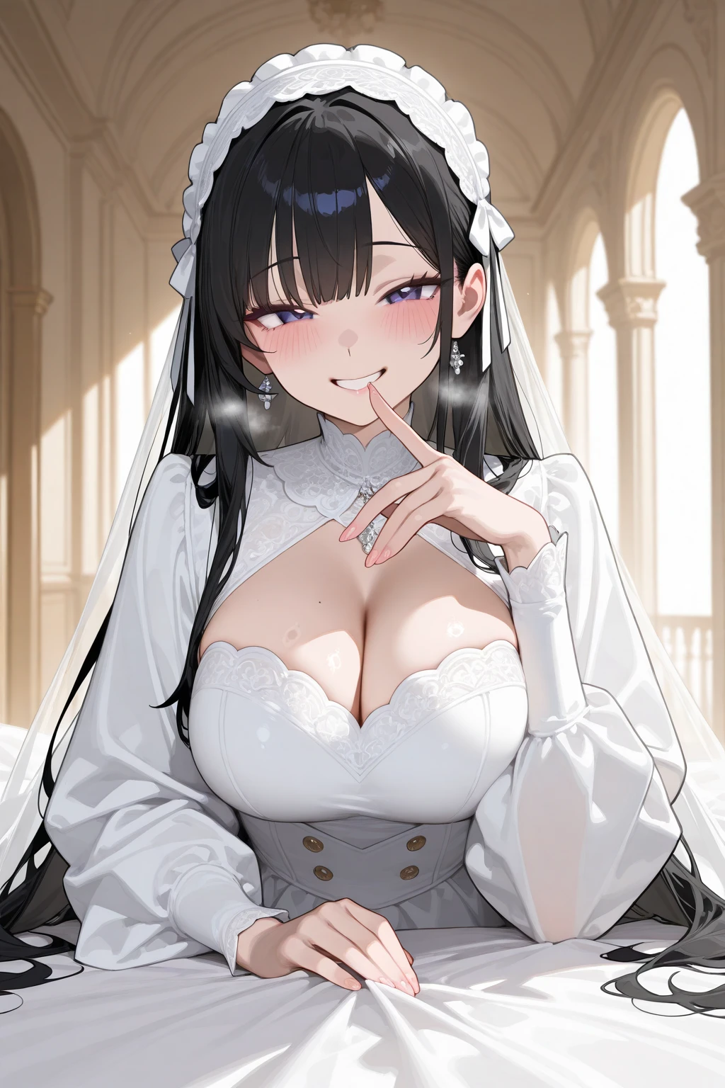masterpiece, masterpiece_portrait, distinct, distinct_image, high_resolution, highres, high_quality_anime, high_quality, hyper_detail, finely_detailed,4K, YUJU,
GFRIEND, KPOP , Wedding Dress, sexy body, large breast