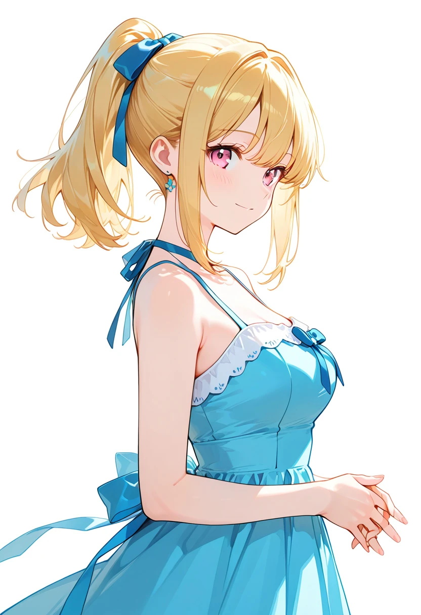 <lyco:Bubbles-08:0.9> bubbles,meme,blonde hair,messy hair,hair bow,thighhighs,blue dress, heart,skirt,heart background,grin,yellow panties,
(best quality, masterpiece, RAW photo,ultra-detailed:1.2), <lyco:GoodHands-beta2:1.0>,1girl,solo,looking at viewer,smile