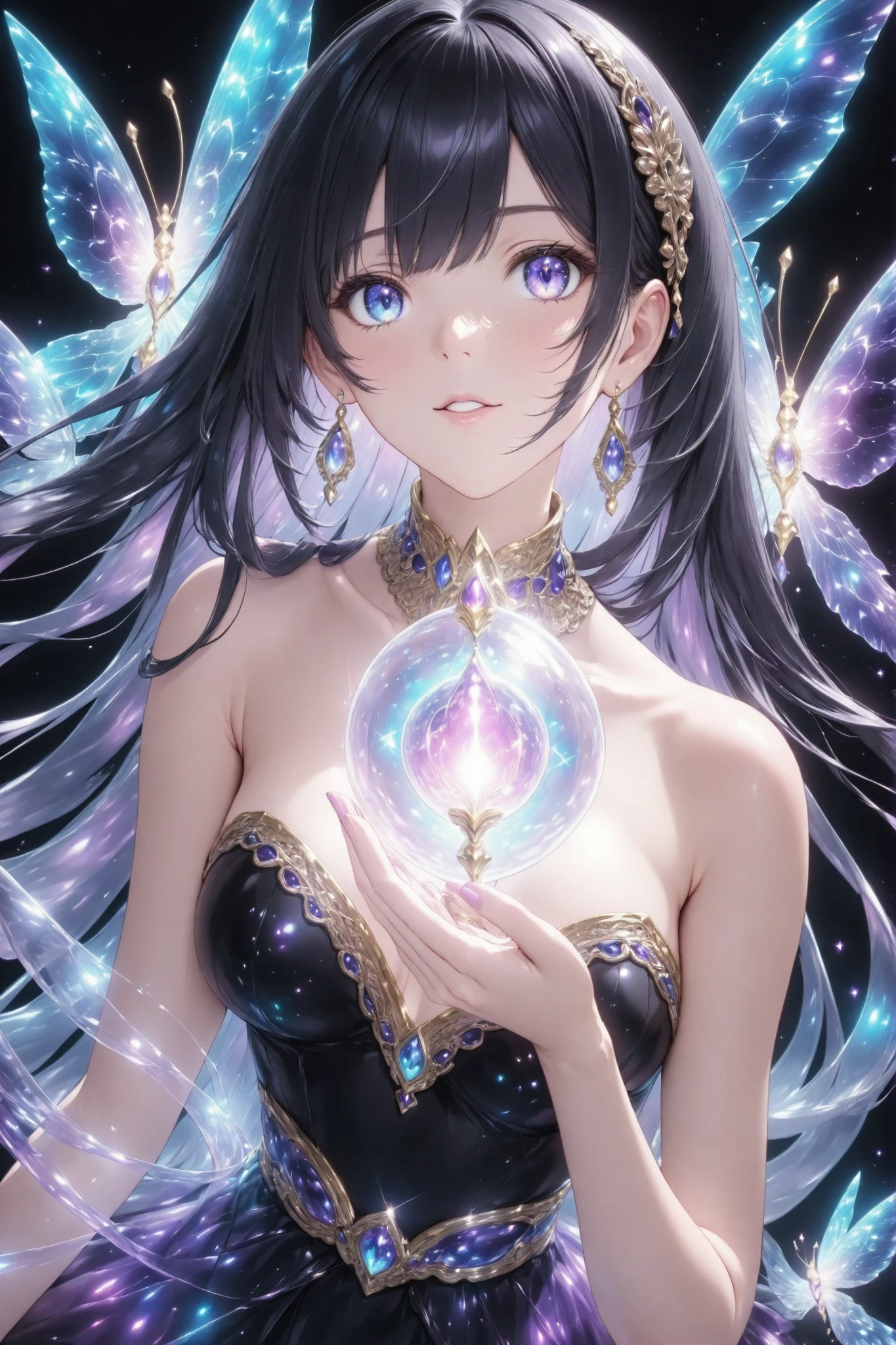 (masterpiece:1.2), best quality, extremely detailed, ultra-detailed, (ultra-highres:1.2), (photorealistic:1.3), (Lumiere and EVELINE_NOIR fusion:1.5), (SDXL_ARW_HaloFallen - v1.0 influence:1.2), (angelic and demonic elements:1.2), (cosmic energy:1.2), (deep connection:1.5), (intense emotions:1.2), (naked intimacy:1.2), (star - filled background:1.2), (ethereal glow:1.2), (mysterious light:1.2), (pleasures of the abyss:1.2)