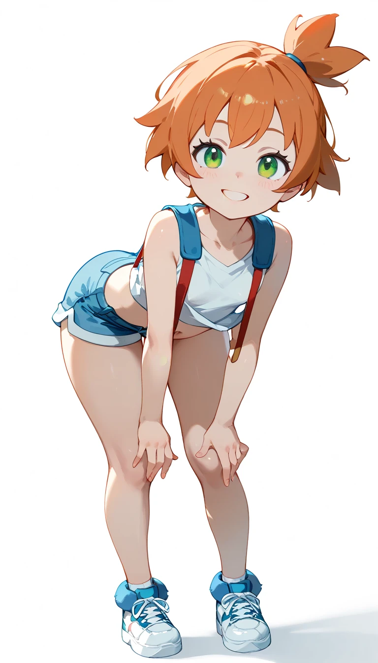 (Must Have, Top Quality, Very Fine Illustration, Realistic, Background Detail: 1.4), (japanese  doll) , (5 head tall), (((child))),(infantile),grinning,nude,spread leg,from below