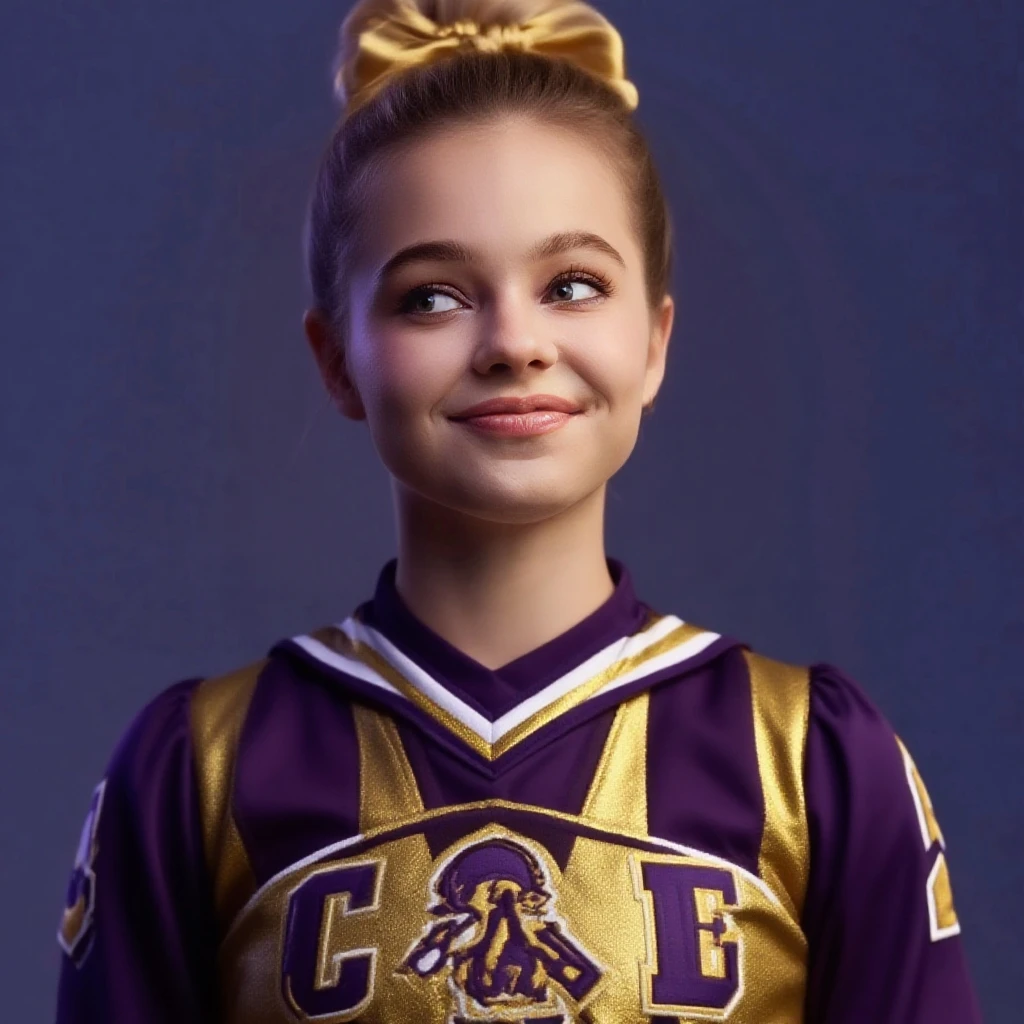 1girl, Kiernan Shipka, university cheerleader uniform, short brunette hair, sheer shimmering silky shiny tan pantyhose, 5 inch black high heels, holding pompoms, cheering, studio photo shoot, photorealistic, best quality, 8k, highres, masterpiece:1.2, ultra-detailed, realistic, photorealistic, photo-realistic:1.37, HDR, UHD, studio lighting, extreme detail description, professional, vivid colors, dramatic lighting, dynamic pose
