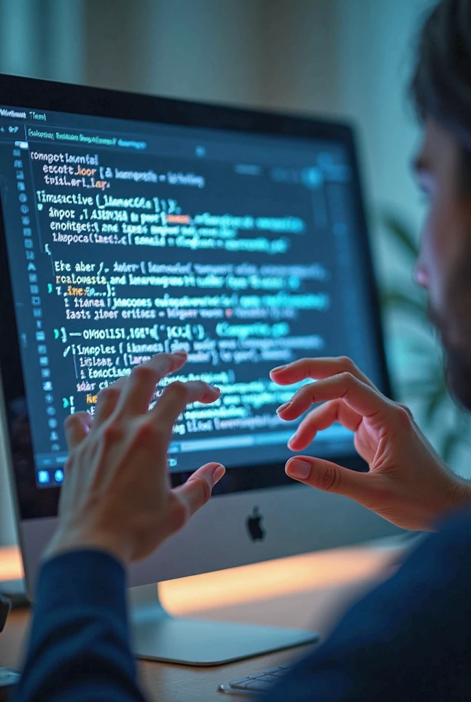 
Mark Zuckerberg coding with a computer