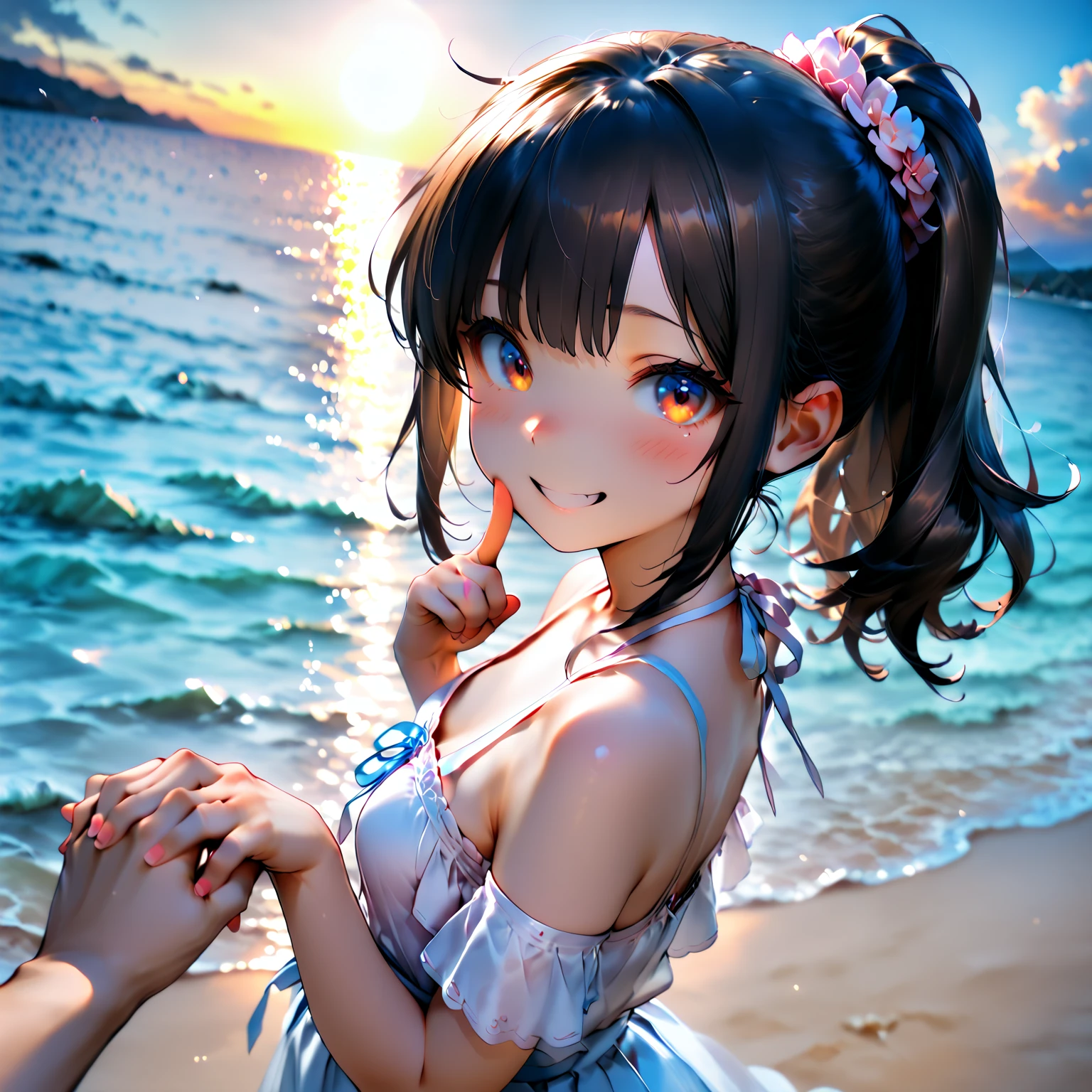 A crying girl with big tear drops on her face is sitting on the beach, hugging her knees tightly. Her eyes are filled with sadness as she sheds tears, reflecting the sunset colors on the horizon. The sand beneath her is soft and warm, creating a contrast to her melancholic emotions. The sound of crashing waves can be heard in the background, adding a sense of serenity to the scene.
The image quality is of the highest standard, capturing every detail in 4K resolution. The lighting is soft and natural, casting gentle shadows on the girl's face and her surroundings. The colors are vivid, emphasizing the warm tones of the setting sun and the cool hues of the ocean waves.
It is a digital painting, combining elements of realism and photorealism. The artist has paid attention to every intricate detail, from the girl's tears glistening in the light to the delicate texture of the sand. This masterpiece conveys a sense of raw emotion and vulnerability, making it a powerful and thought-provoking artwork.
The overall color palette is dominated by warm tones, with the golden hues of the sunset casting a warm glow over the scene. The lighting captures the softness of the evening sun, creating a tranquil and peaceful atmosphere.
The prompt can be summarized as follows:
(crying girl,hugging knees,big tear drops,sadness),beach,(best quality,4k,highres,masterpiece:1.2),realistic,photorealistic,portrait,emotional,warm tones,soft lighting