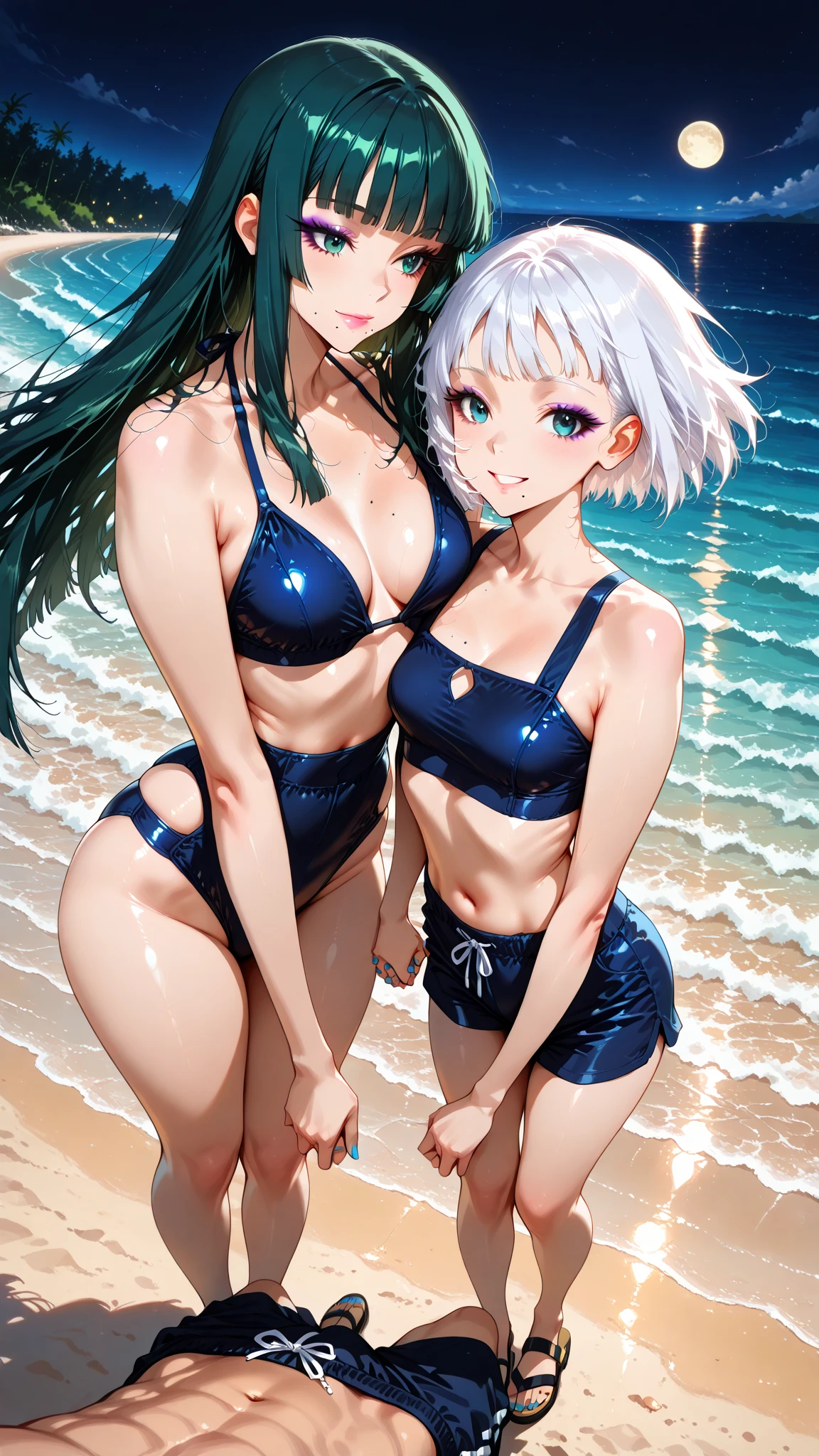 2meninas,seios gigantescos de decote,Milk secretion,Moda Praia Competitiva,piscina,Molhe-se,cheio de suor,heart of love