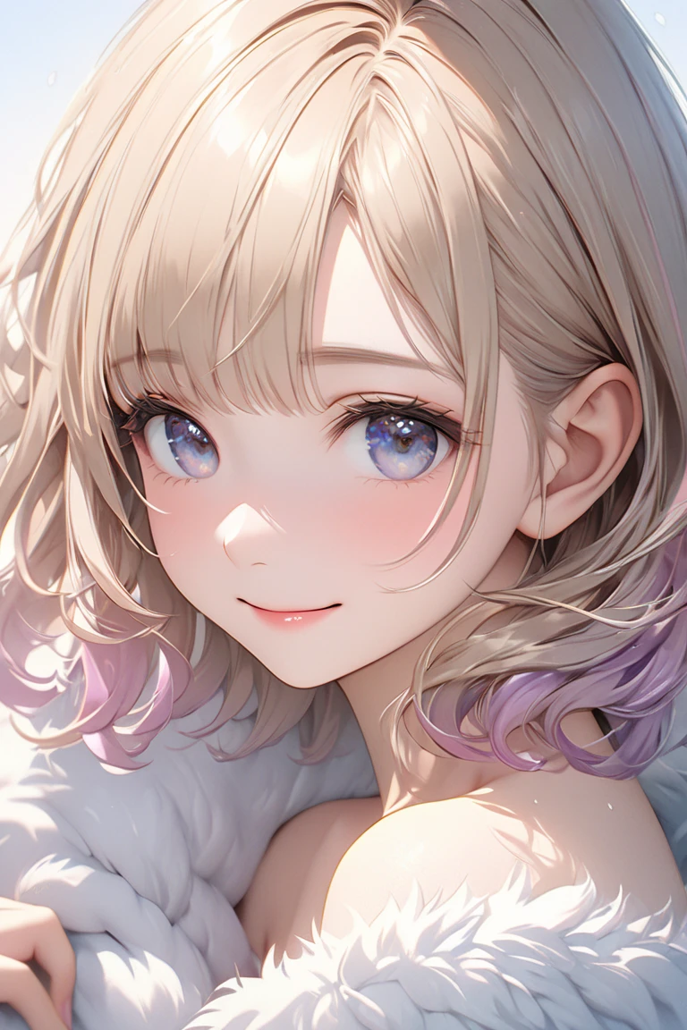 Official art using high quality hand-drawn watercolor sketch techniques. (Highest quality,4K,8k,High resolution,masterpiece:1.2),Very detailed,Beautiful attention to detail,girl with beautiful eyes, everyone, Beautiful Anime Girls, Cute Anime Girl, Smooth anime art, Anime Style, Elegant colors, Soft lighting, Delicate and beautiful eyes, Very coquettish, Beautiful big breasts, (The right move:1.2),