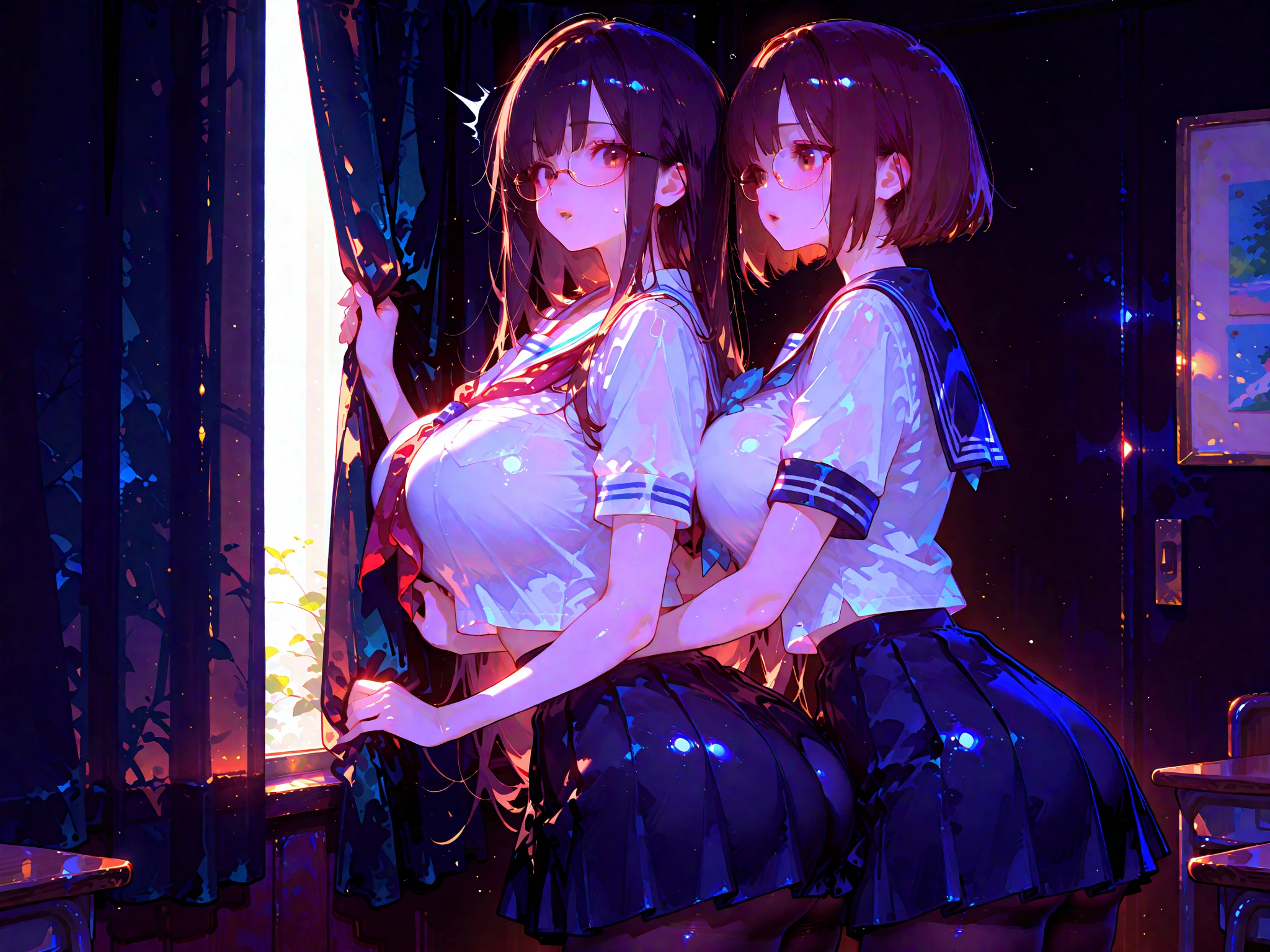 Kuroko Shirai, (Tokiwadai Junior High School Uniform:1.5), Twin tails, Raise the hand, (masterpiece, Absurd quality, Highest quality, Official Art, beautifully、beautiful:1.2), (独奏:1.5), 16K, Very detailed, Most detailed, Sharp focus,), By famous artists, (Conversion Sequence), (difficult:1.8), (Simple blank background:2.0), Minimalism, sketch, (Cowboy Shot:1.5), (Double exposure:1.5), Kaleidoscope, sketch, (Floating Hair:1.5), From below, (Wicked Smile:1.5), Minimalism, (silhouette:2.0), from front, Crazy Smile, dynamic angle, Backlight, naughty face,