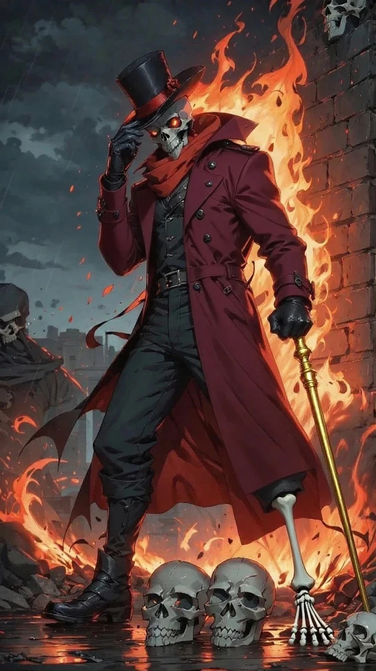 "izuku_midoriya as grim_reaper wearing plague_doctor_clothes, holding_menacing_scythe, standing cementary, bathed crimson_moonlight"