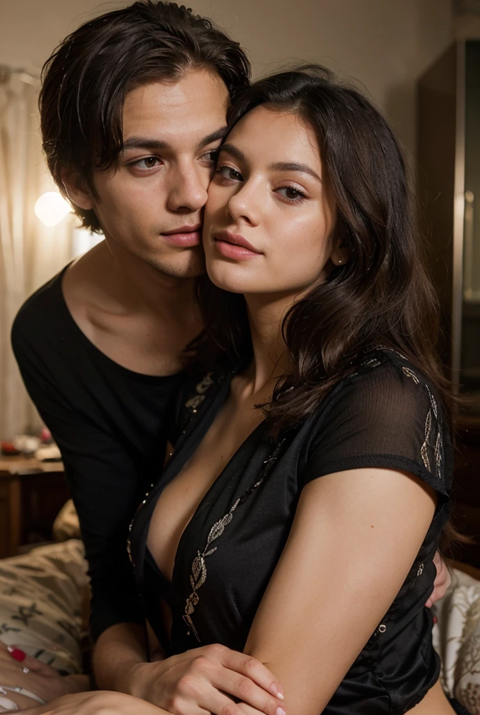 Romantic couple, beautiful and handsome