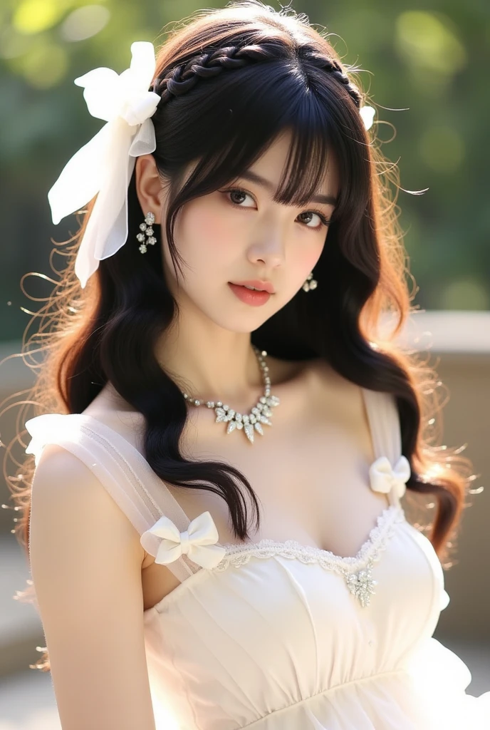 goddess　Black Hair　Black Eyes　crown