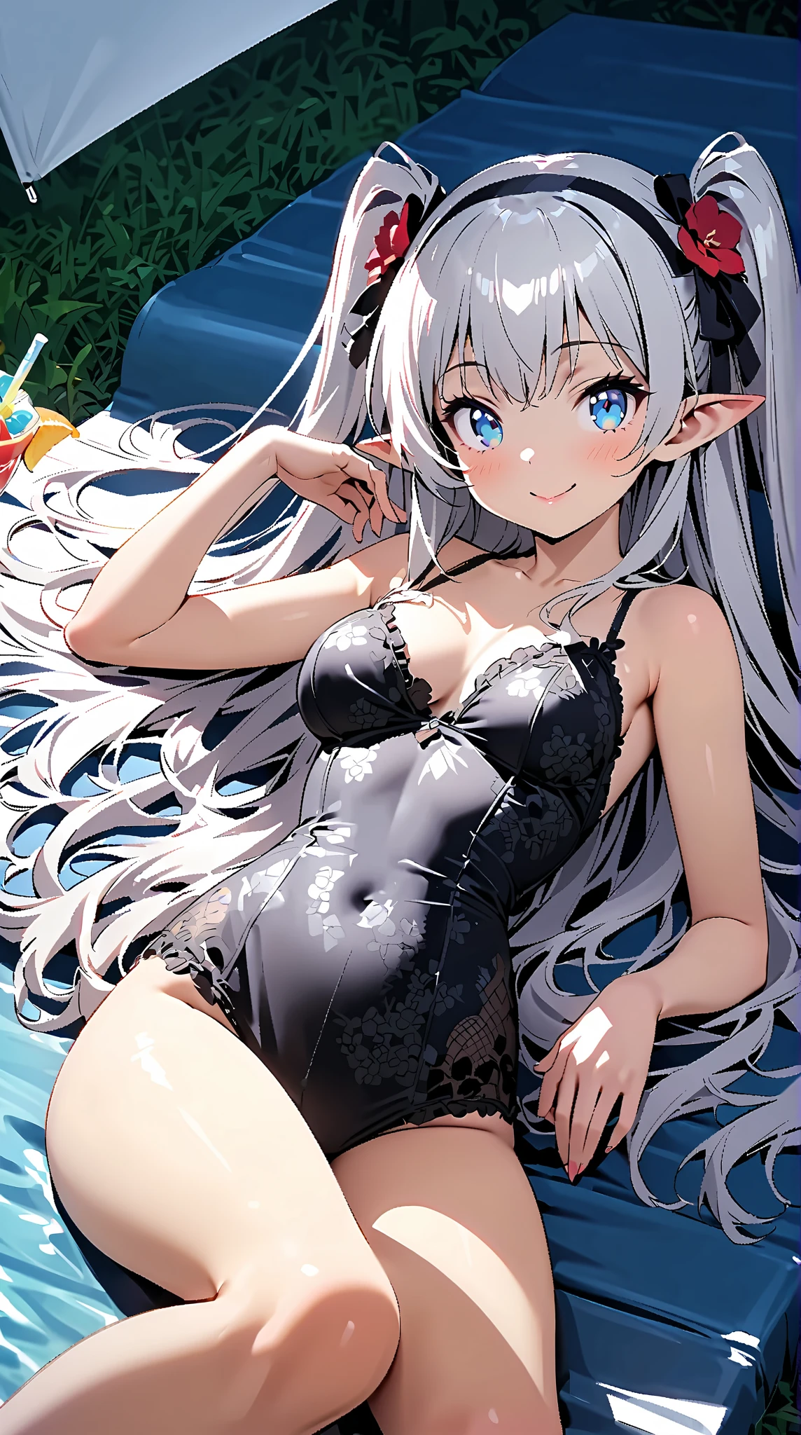 (depth of field:1.4),(Aerial Shot with Tracking:1.4),(blur:1.3),(very detailed:1.4),(high resolution:1.1),(anime:1.2) BREAK
(Geometric diamond pattern:1.3) BREAK
1girl,(Elf:1.1),(Sitting with legs extended and arms reaching forward:1.2),long white hair,freckles on face,(blue eyes:1.3) BREAK
(Lace-up Booties, Thigh-high Lace Socks, Faux Leather Leggings, Lace-trimmed Top:1.1),