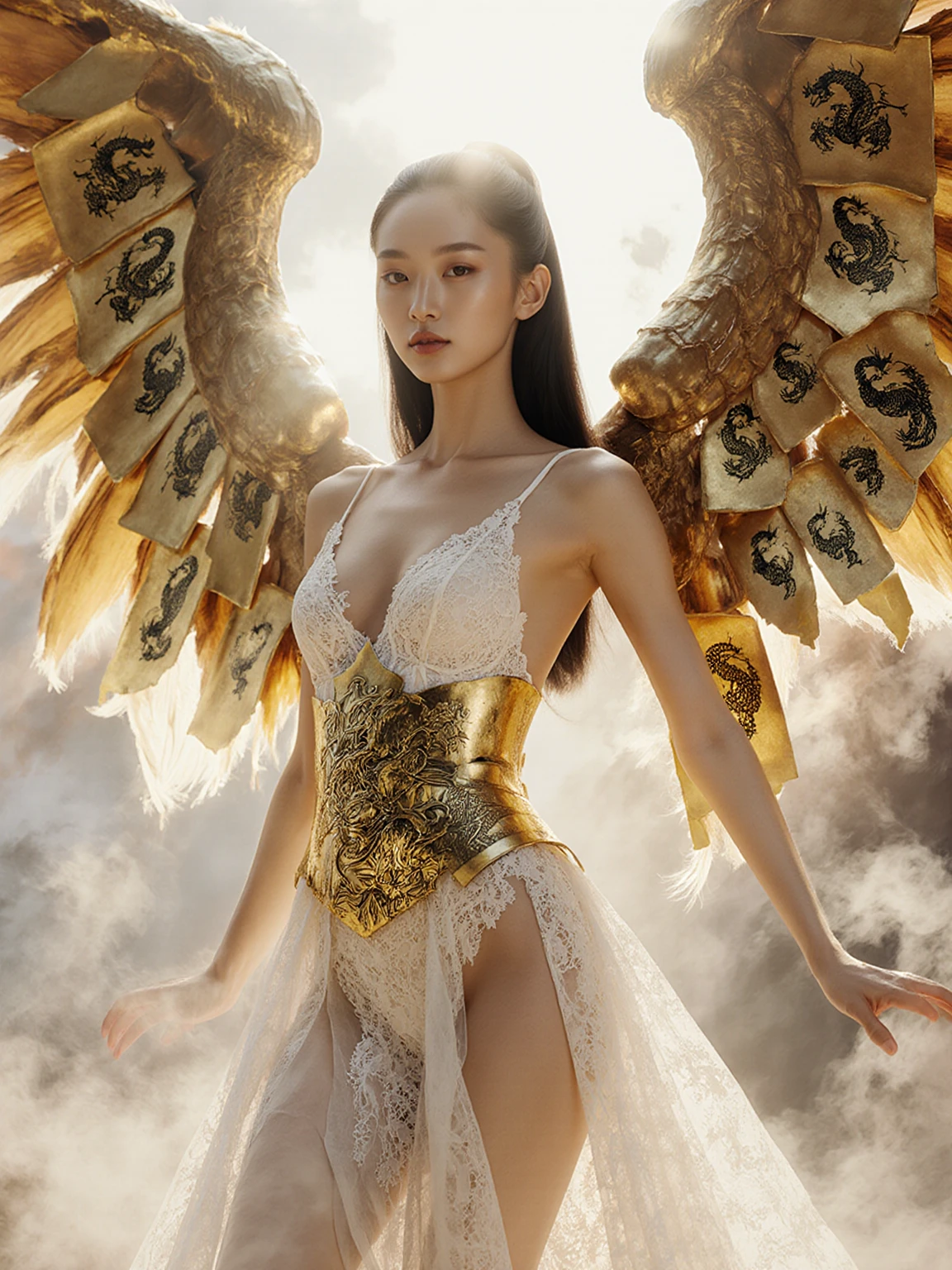 <lora:lifu_10:0.8>,super high resolution,rich in color,best quality,Photos,4k,(Realistic:1.2),lifu,1girl,long hair,strapless dress,feathered wings,pink wings,whole body,<lora:add_detail:1.8>,