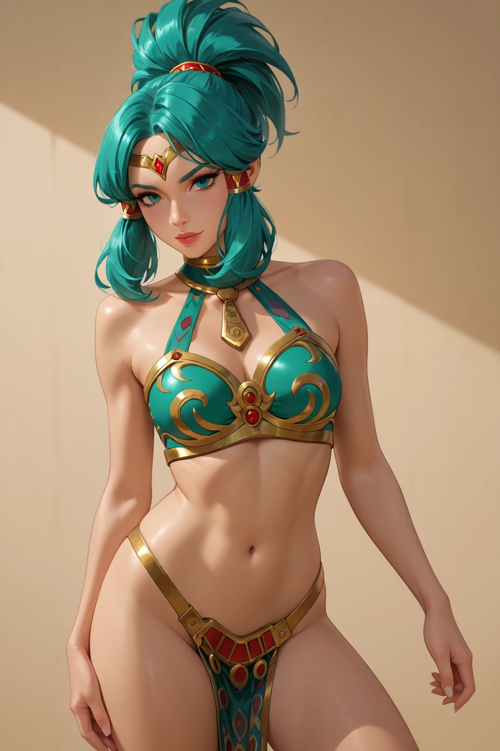 gorgeus voluptuous espacio amazon girl with a bubble glass helmet in the head, ojos almendrados de color verde intenso, Pelo rubio corto, very small and tight white and orange micro bikini, Pechos enormes perfectos, voluptuosas caderas anchas, muslos musculosos, brazos musculosos, vientre voluptuoso sexy, enorme cameltoe enorme, espacio, espacioship, HD, retina, obra maestra, anatomically correct, piel texturizada, detalles altos, premiado, mejor calidad, 8K