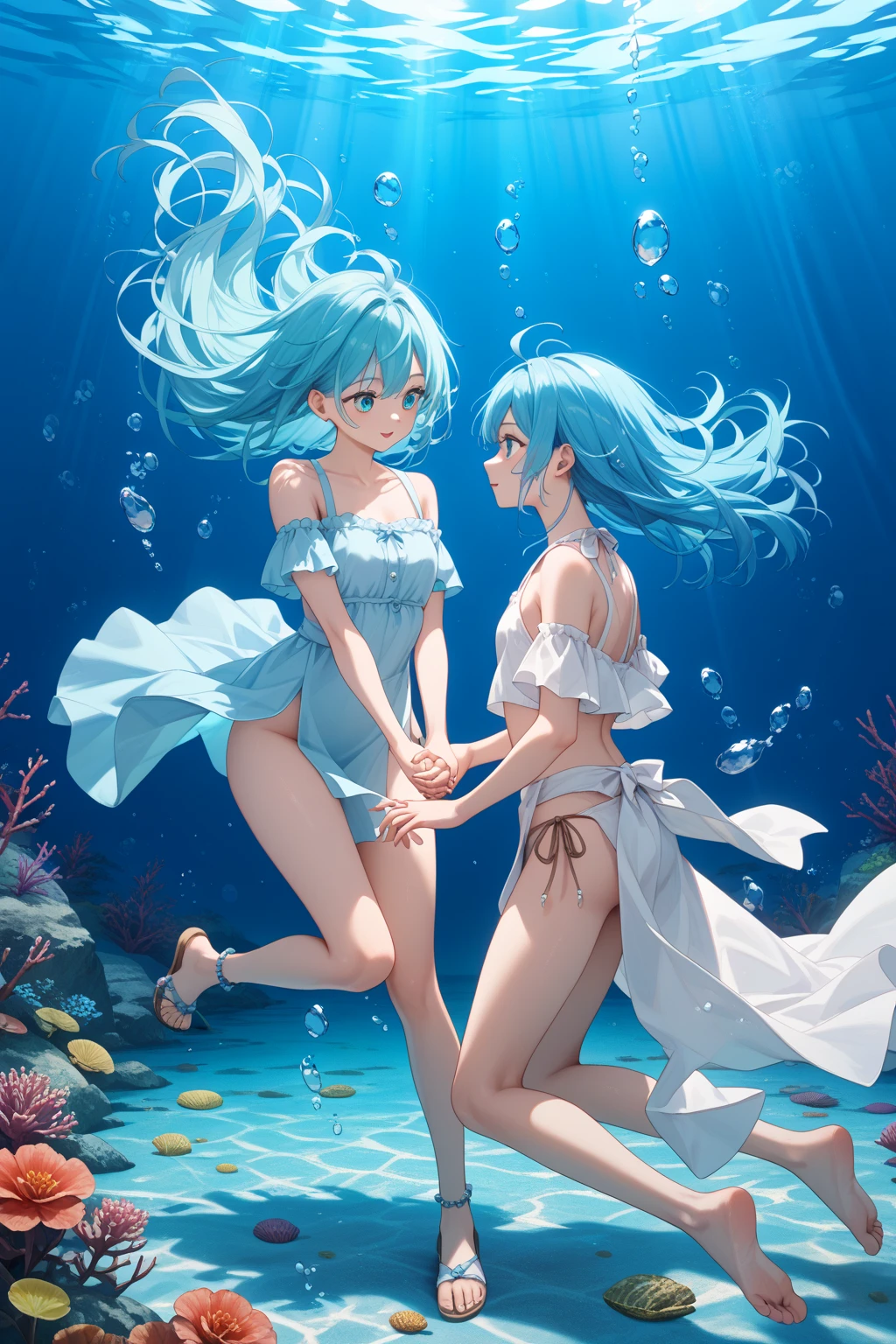 Long random color hair,Eye color random,Sexy transparent colonial dress, Perfect body, Chest Clearance, Well-defined collarbone, Surreal, lifelike, detailed, Perky transparent nipples, Wet clothes(whole body:1.1),cross,Saint,best quality,Large Breasts,Big Ass。