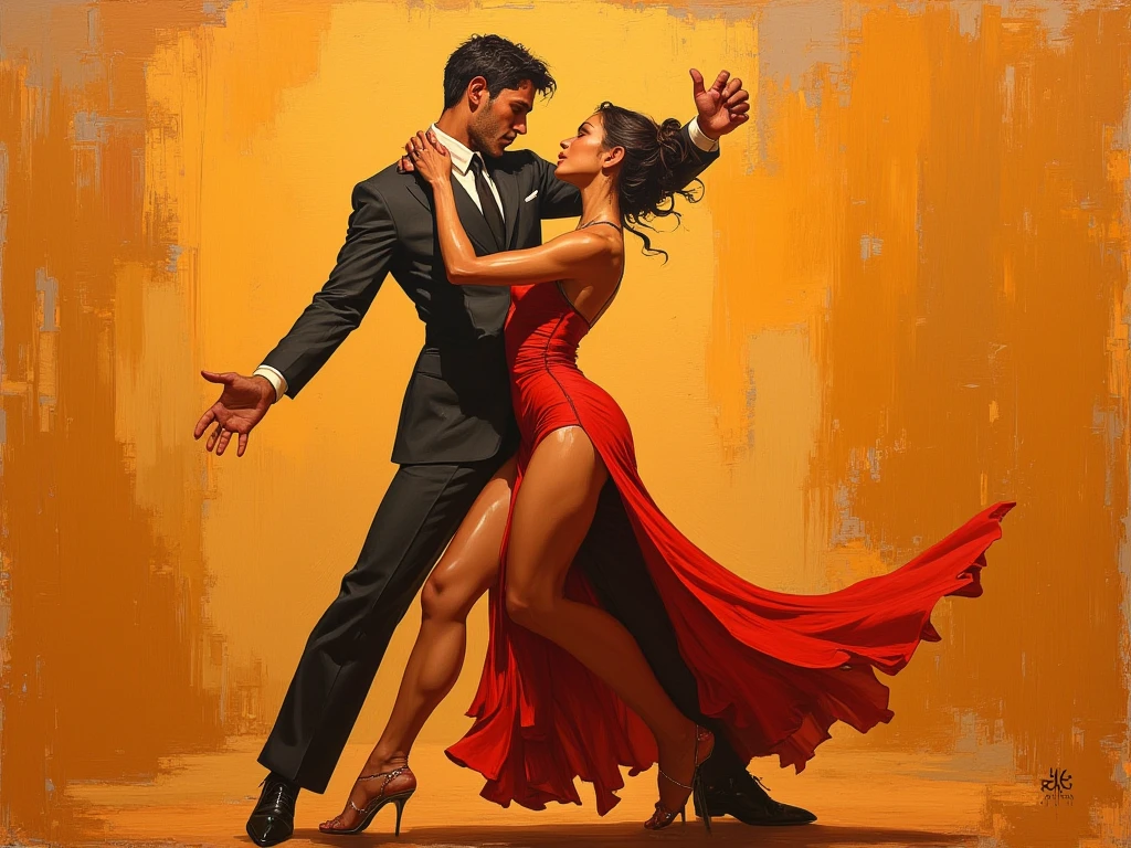 Arafet image of a couple of dancers in red costumes, Salsa Ballroom Dance, no background, Salsa dance, By Juan O'Gorman, Written by Vera Condor, By Livius Gyulai, by Necklace Stroutoniekas, Jesus Mari Razcano, black and red silk clothes, Written by Gavin Hamilton, by Robert Medley