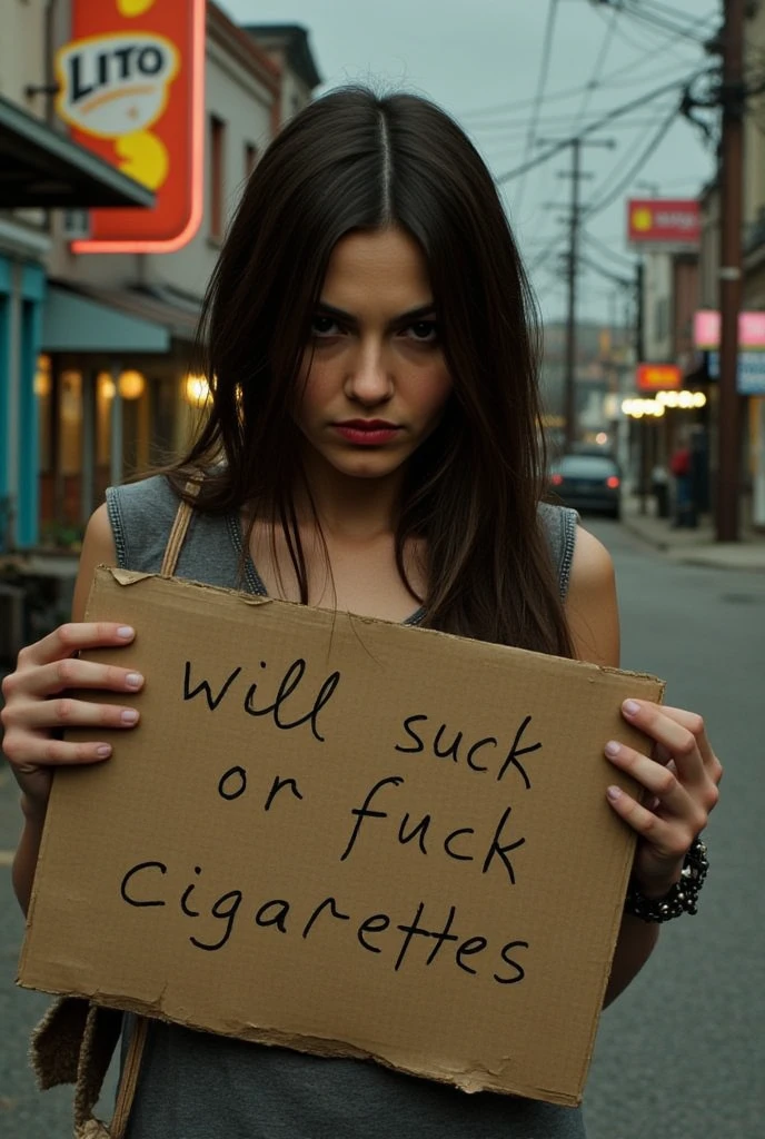 Dramatic and edgy portrait photograph featuring a woman with a serious expression lying on the floor. She has light skin and dark hair, with intricate tattoos covering her neck, chest, and parts of her face. Her facial features are sharp, with high cheekbones and full lips. She is holding a cigarette on her fingers to her lips, and her nails are painted dark red. A yellow caution tape with the word 'CAUTION' in bold black letters repeatedly printed on it is placed horizontally across her eyes covering them, adding a sense of mystery and danger to the image. The background is smoky, keeping the focus on the subject.