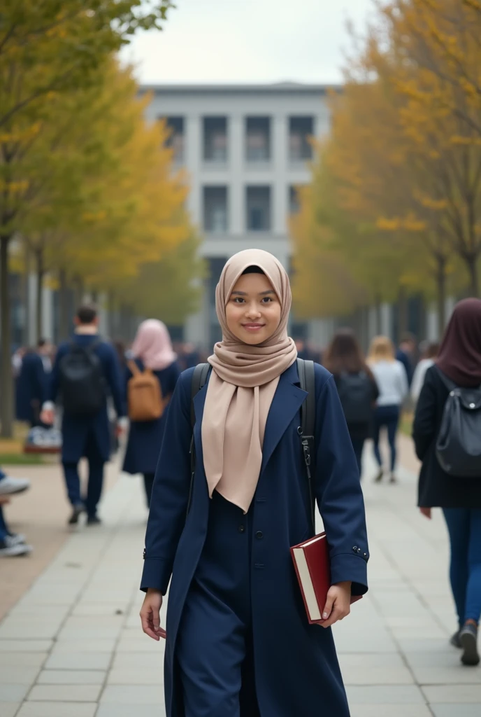 Pakistani muslim girl in university