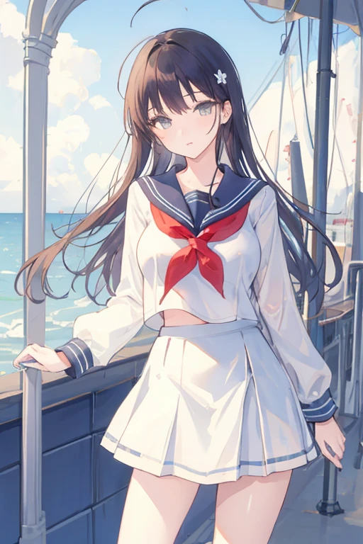 a sailor suit　Sexy Girl　huge tit　Panchira