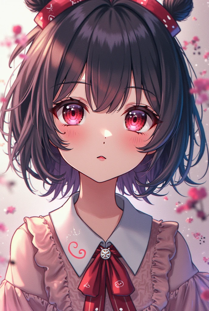 ((Masterpiece)), (Anime:1.5), ((best quality)), (RAW photo:1.2), (High Definition:1.3), (Professional Photography:1.2), (chromatic aberration), 1girl, ((12years old)), (hands on own face), school uniform, white shirt, black necktie, black skirt,pleated skirt, lake, japaness style, cherry blossoms, night, big moon, fireworks, smile,pink hair, summer,blush, yandere, smile, sadistic smile, glowing eyes,dark red eyes,