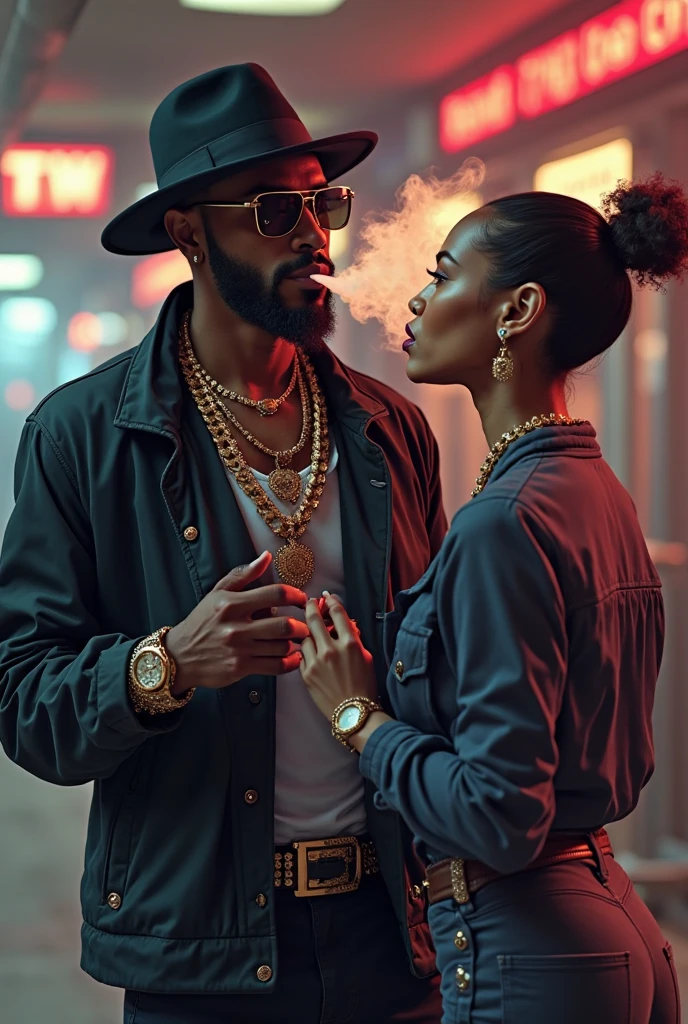 Exu Tiriri and Gypsy Pomba Gira. Quimbanda entities of Rio Grande do Sul.
Exu Tiriri with black pants, black long sleeve t-shirt with red details, with a black hat. In his left hand a black glass with red wine, written Exú Tiriri and in his right hand a cigar.
Pomba Gira Cigana with a red skirt with gold details, with a red corset with gold details, with a headscarf with golden flowers. In his left hand a glass of champagne and in his right hand a long white cigarette..