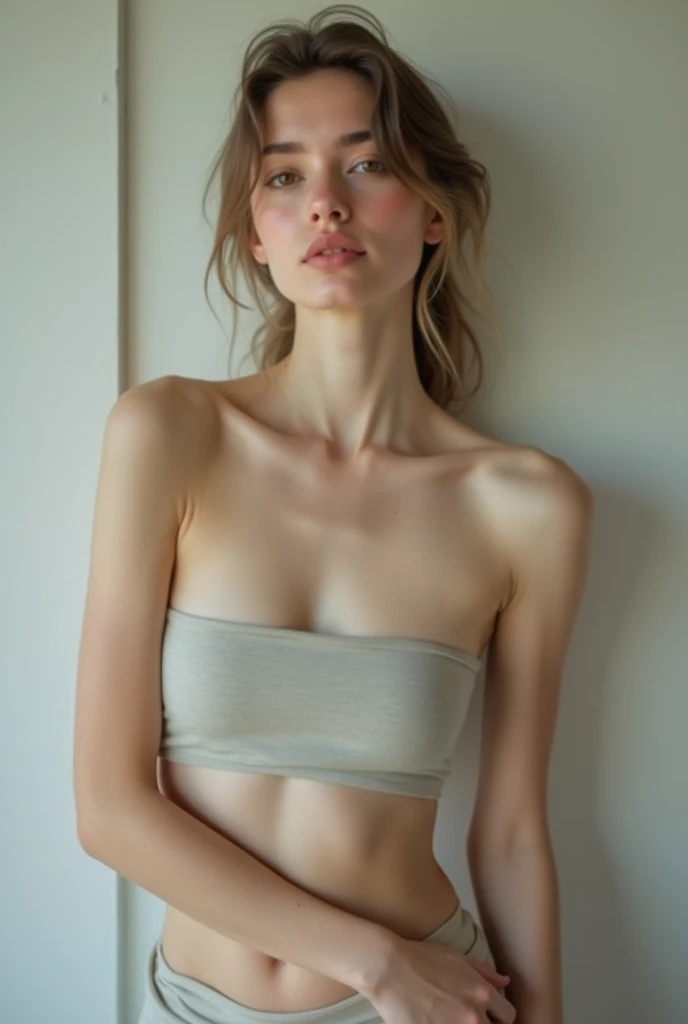 20-year-old woman, blonde, (High Top Fade:1.3), Dark Theme, Calm tone, Calm colors, High Contrast, (Natural skin texture, Hyperrealism, Soft Light, sharp)
