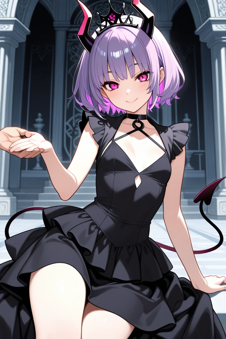 highest quality　Highest quality　Draw a face carefully　High-definition anime-style face　Super Glowing Skin　Black leotard　Bat-print purple pantyhose　Succubus　lure　smile　Rear view　Back view　Morrigan Aensland