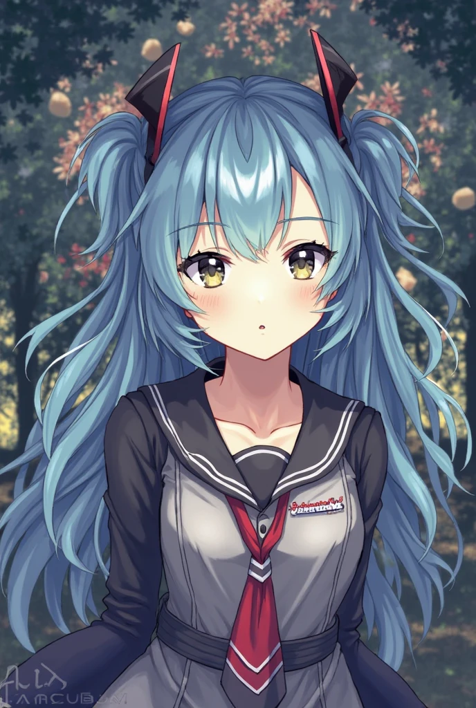 Yuriko Nanao (Million Live), (Top Quality, 8K, Masterpiece, Super Detail: 1.2), Cinematic Angle, Wide Shot, 1 Girl, Solo, Skirt, Watch Audience, Sailor Color, Pleated Skirt, Short Sleeves, School Uniform, Blush, Seravuk, Clavicle, Ribbon, Upper Body, Adjusted Hair, Wind, Floating Hair,Fighting Stance.DespairFace.Night.