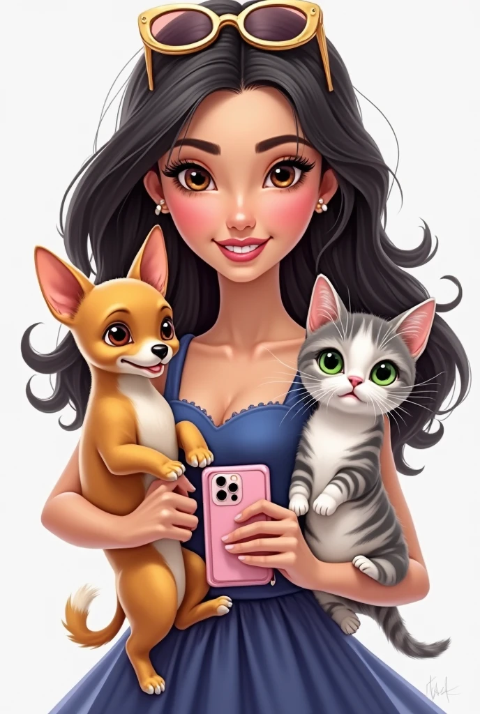 Generate me an image that says Maria Jose with a background of cats 