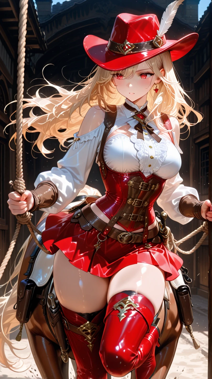 top-quality、realistic touch,high-detail、photoRealstic、Long body、skirts that are too short、Sleeveless、Captive Beauty、big eye、Big breasts that are about to fall out of your clothes、Strong platinum blonde eyelashes、platinum-blonde、Beautie、A sexy、full body Esbian、Sparkling eyes、Submissive smile、Flushed cheeks、Kamimei、thin-waist、Voluptuous thighs、Enraptured look、Raked bangs、The forehead is protruding、See-through clothing、high-heels、Underwear that shows camel toes、She is chained off-screen with a collar and chain......、
