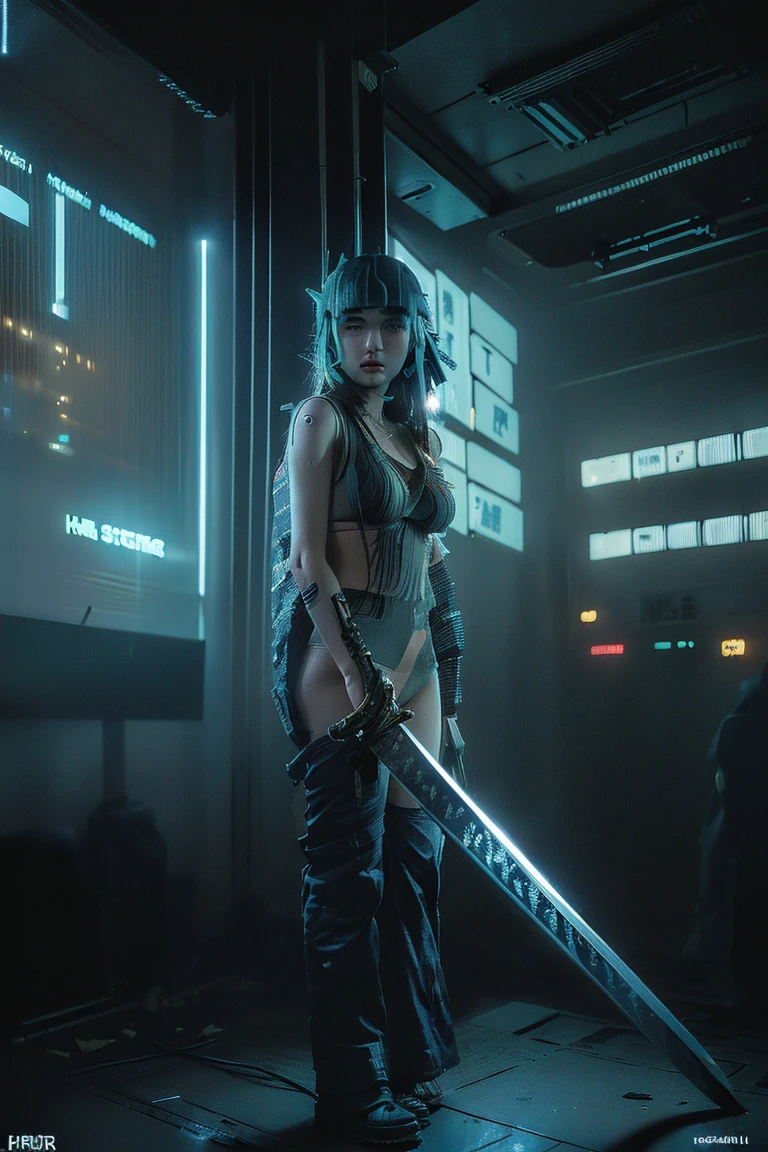 Beautiful woman, anti hero wearing black and purple uniform, laser katana sword in hand, white skin, long black hair, portrait, Jeff Bridges, ((cartoon style)), Marvel Cinematic Universe style, (((cyberpunk city in the background))), soft bokeh of futuristic city, Atey Ghailan, Jeremy Mann, Greg Manchess, Antonio Moro, trend in ArtStation, trend in CGSociety, Intricate, High Detail, Sharp focus, dramatic and photorealistic painting art by Midjourney and Greg Rutkowski, bokeh in the background