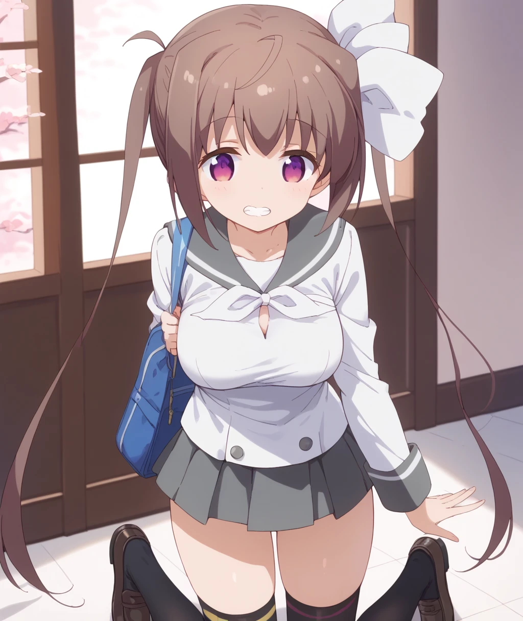 masterpiece, best quality, high resolution, beautiful eyes, cute face, Japanese train, bag on her shoulder,(cowboy shot), (View from diagonally ahead:1.5), (school girl), cute Japanese idol, plump thighs, little body, skinny, straight long hair, silky hair,, summer , (white dress shirt, shirt tucked in, collared shirt), (red neck ribbon:1.3),
BREAK
(white panties:1.3), (black pleated mini skirt:1.5), (skirt lift up, showing off panties:1.6), cameltoe, focus panties,black hair, long hair, asymmetrical bangs, (shame, blush), (troubled face:1.3),