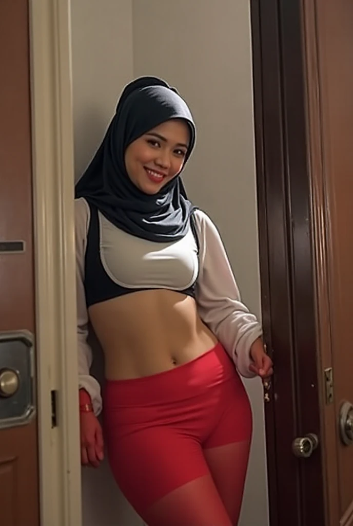 HIJAB MALAY GIRL,, IMF as a good Guy, TECHNOLGY, AI, futuristic, blockchain, International Monetary Fund, (MATRIX WORLD), ((look In front at the camera and open your mouth)).