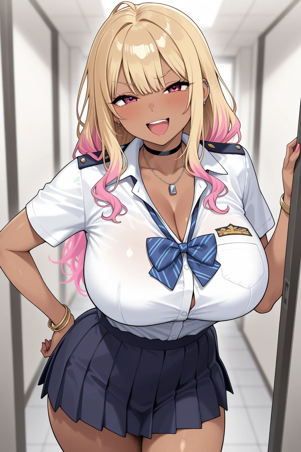 ((sexy girl ,sex,gyaru))nsfw,glamorous, black hair,glamorous, voluptuous, curvy, embarrassed, flushed, puzzled,prisoner uniform,