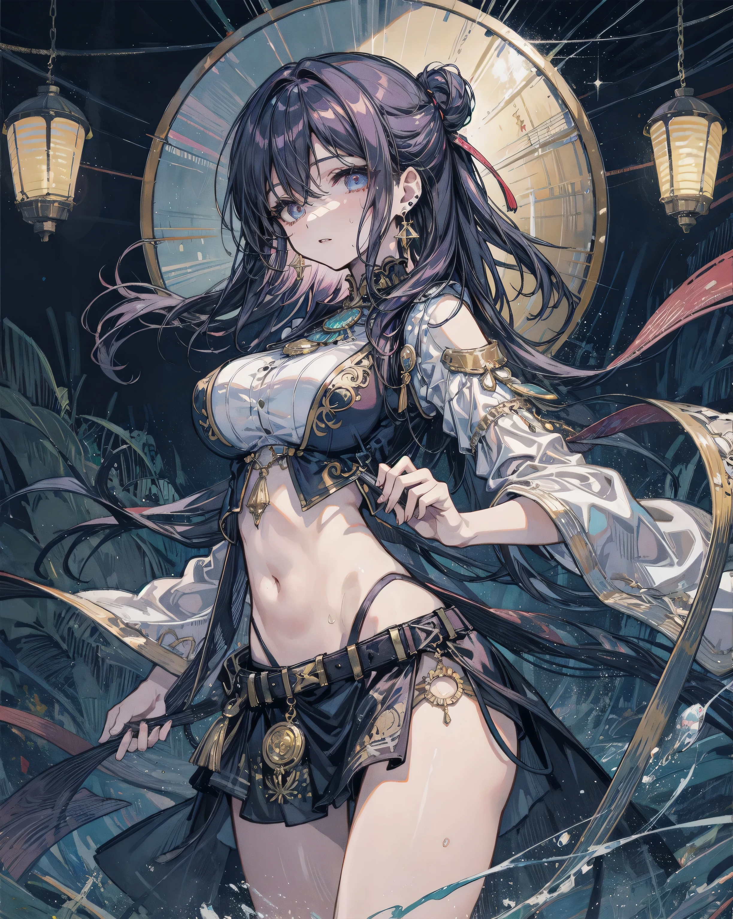 A brown-skinned puppet girl with purple runes engraved on her body