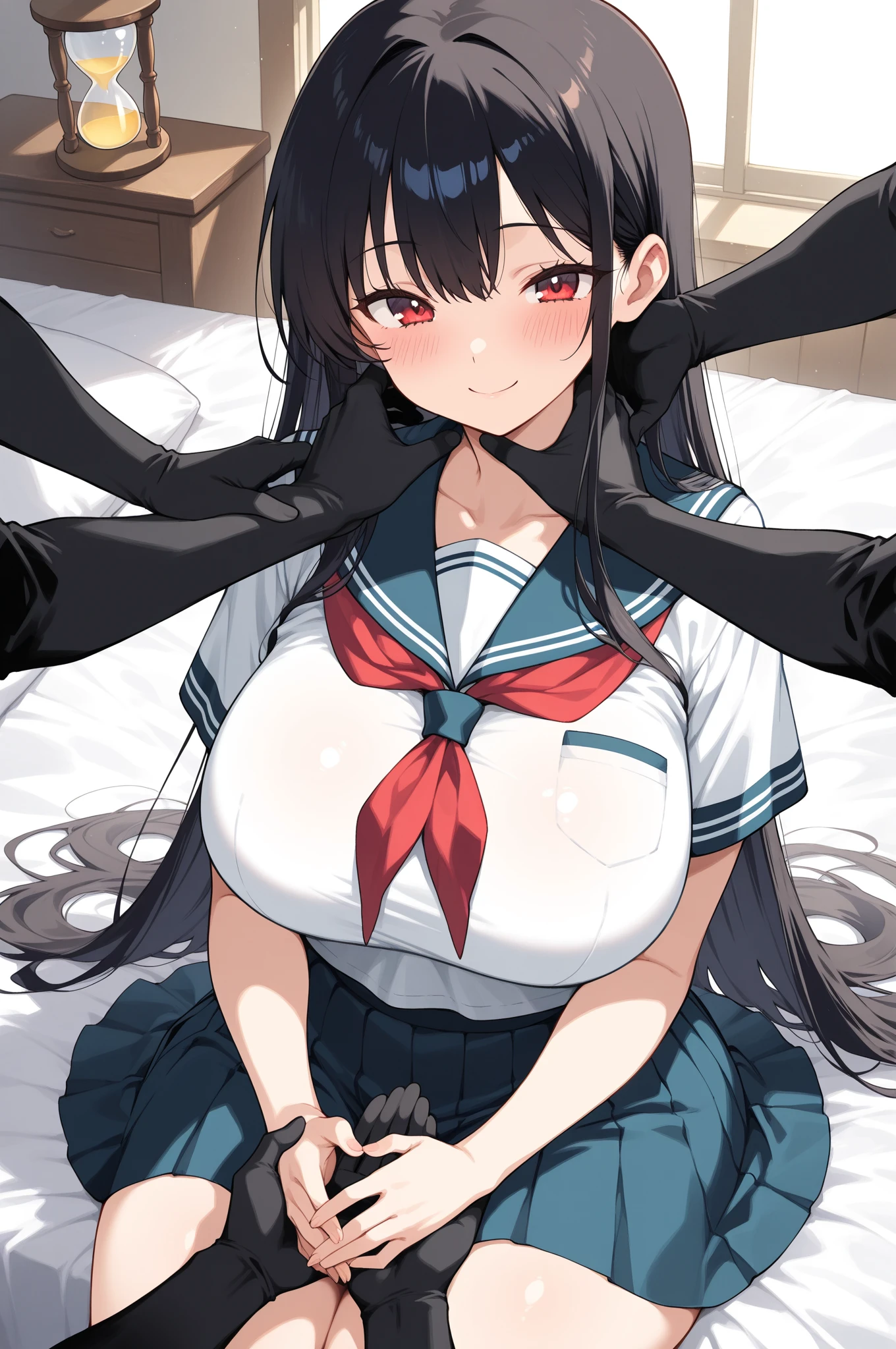((Yatsu Murasaki)),Full Body,((Bloody clothes,,blood is flowing from the mouth,Weakened woman,arms up,shibari,Infusion,