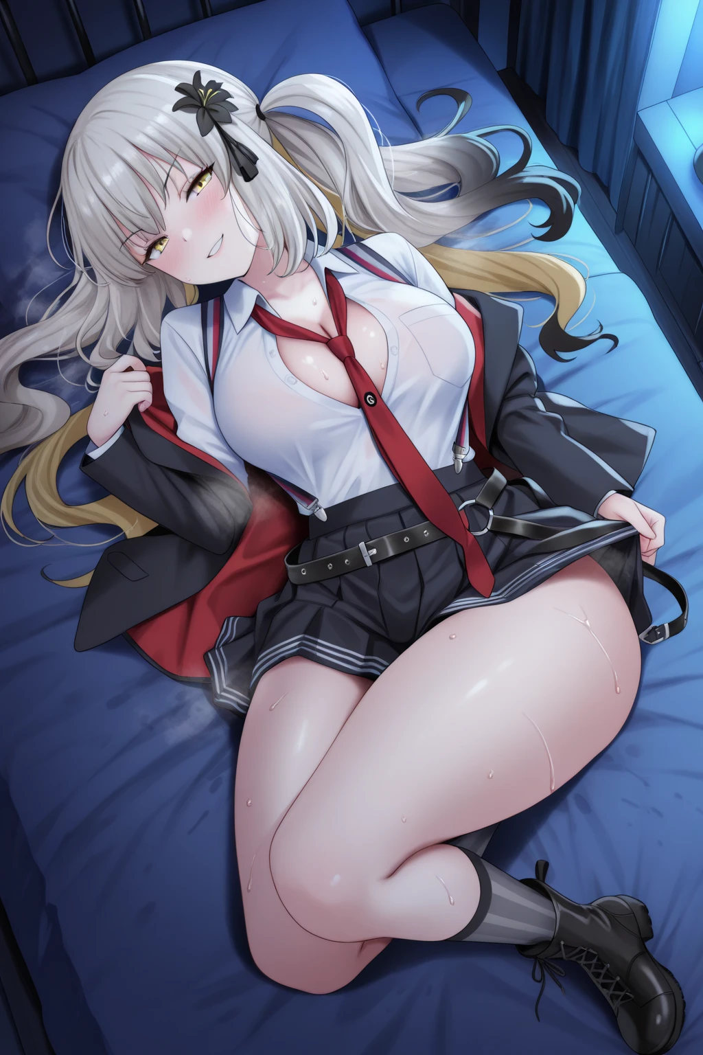 Masterpiece, half naked, ak-74m, breast shown, indoor, cowgirl position, cleavelage, indoor, genitals shown, high resolution, sex