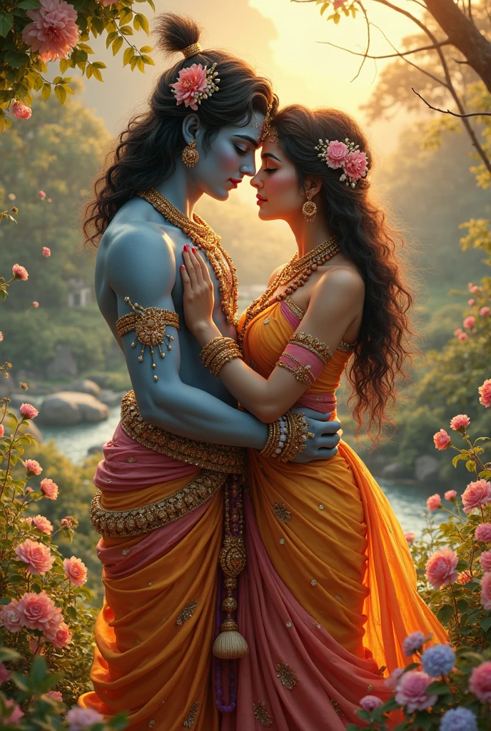 Little krishna with radha
