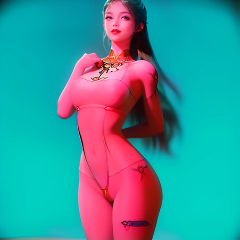 masuter piece、Long-haired woman with black hair、Colossal tits、(sexypose:1.4)、((both hands behind head))、((Open your knees wide))、(opening legs widely)、Armpit recess、Inner leg、(blushed face:1.4)、A smile、put out the tongue、((Heart-shaped pupil))、happily face、(((fullnude、Neon pink thigh socks、Neon pink arm cover)))、perfect anatomia、Long body、((The crotch is wet))、Drooling、((Clean waist))、On stage、((Large crowd))
