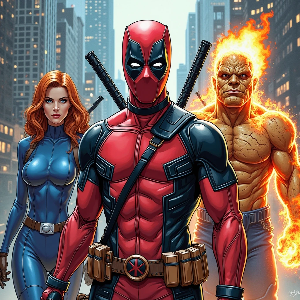 Deadpool, David Haller, Jean Gray e Mistica