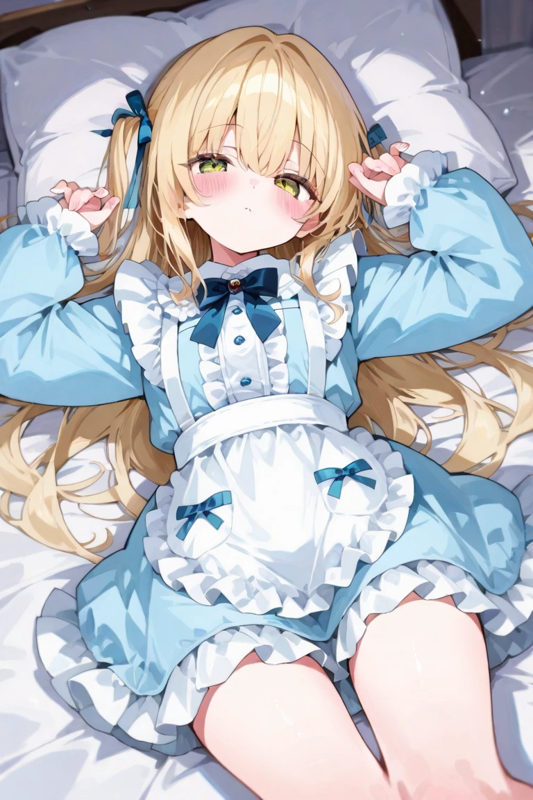 long yellow hair,robe blanche,e Blue Eyes,star accessories liu bow tie,(1boy and 1girl,having fuck:1.8),doggy-style,on bed, 1girl, White beret(Comes with a blue bow,Topical Garden,Cute blonde girl wearing a wavy headband like Alice in Wonderland、i'I'm sitting naked with my legs spread wide.。, showing her butt, anus, , and small nipples.。i do not wear underwear。Pose seen from below。are small。Pose that shows your anus。 and anus are spread。Spreading legs with both hands。take off the apron dress。Putting a in the anus、。NSFW、Turning the、 Open、masturbation、child,
NSFW