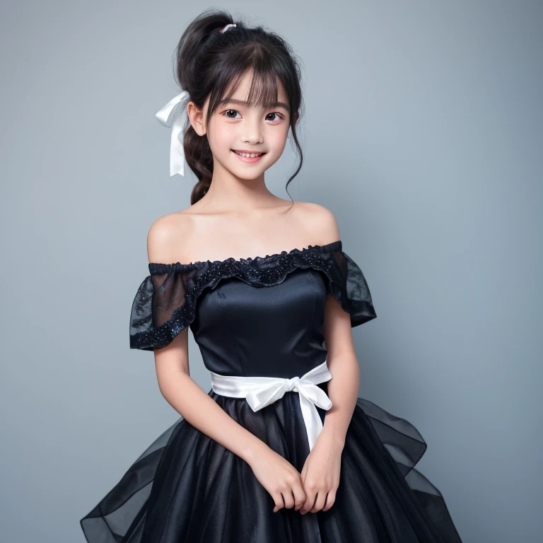 there is a young girl in a black dress posing for a picture, 2263539546], very tiny, modern stylish glamour tutu, 👅 👅, winy, girl graceful, sexy style, ballet style pose, 1285445247], katelynn mini cute style, high quality costume, yamy