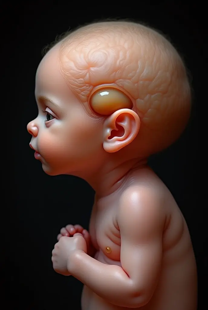 portrait, sleeping baby, fetus, inside womb, rosy face, hd, realistic, cute, baby girl, 8k, uhd, high quality, sharp focus, the composition beautiful rich and bright