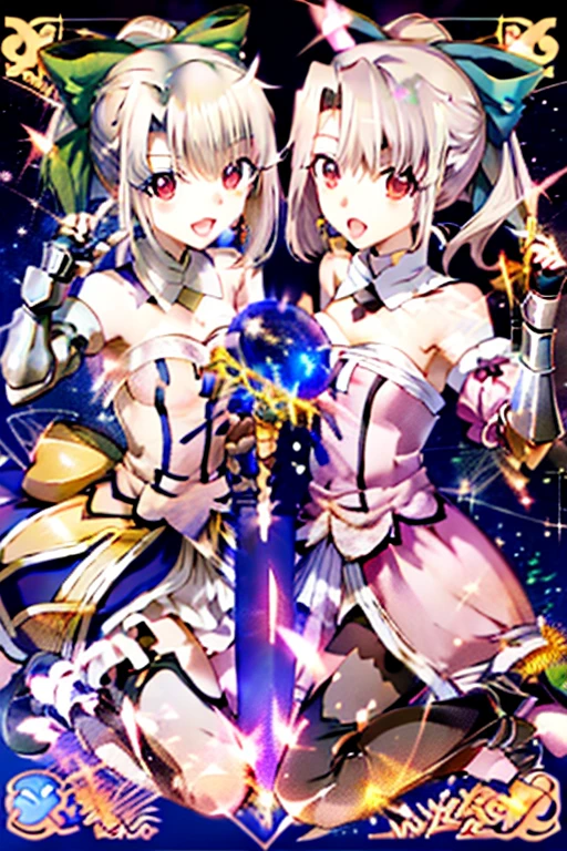 (One Girl:1.2), (alone:1.2), Tabletop, Hmph、Shaders、8K、(Official Art:1.1)、Very fine eye、The extremely complex pupil in the eye、Highest quality、upon、Primary school stude(Magical Girl Clothes)))、(Evil Depravity:1.1)、(Black Costume:1.2)、Character portrait、tight, Long gloves、Knee-high boots、Twin tails、Hair length、Pink Hair、A seductive smile、Pink blush、Open your mouth、on stage、Idol Stage、Kneel on the floor、((Skirt flip:1.5))、Pure white pants、Panty shot、(Browsing Caution:2)、