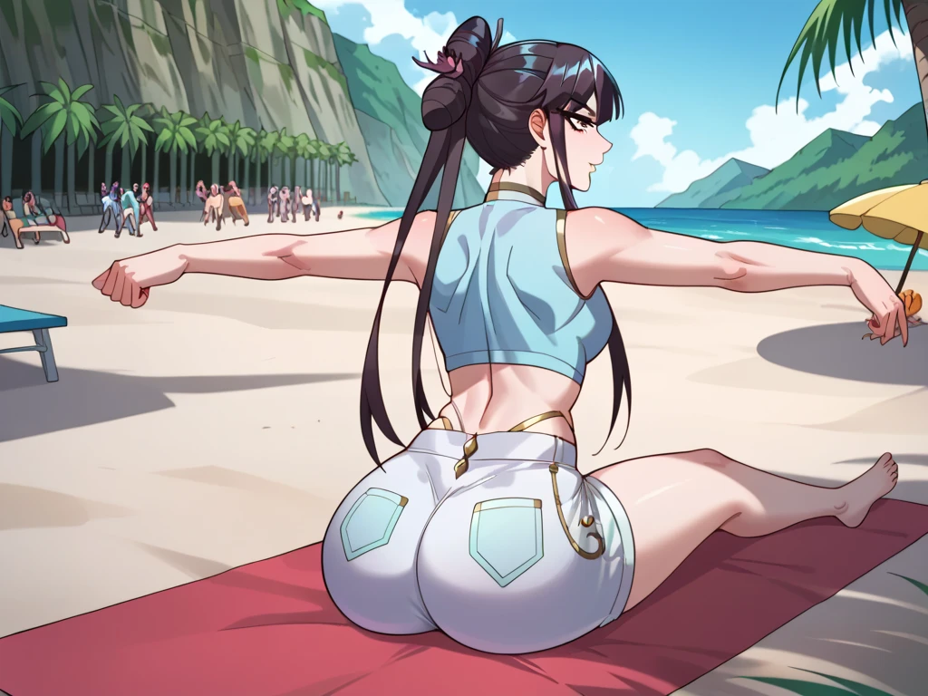 (masterpiece, best quality, high resolution, intricated details:1.1), <lora:add_detail:1>, <lora:add_sharpness:0.25>, 1girl,mai, slim body, (petite:1.1), imminent penetration,ass focus, ass grab, orgasm face, happy sex, steam, sweat,sweatdrop, 1boy, (pov:1.2), penis, pussy juice, beach, sand, <lora:ImminentPen:0.65> <lora:Mai:1> <lora:POVDoggy:0.65> (color correction, brightness, saturation, vignetting, shadow processing:1.1)