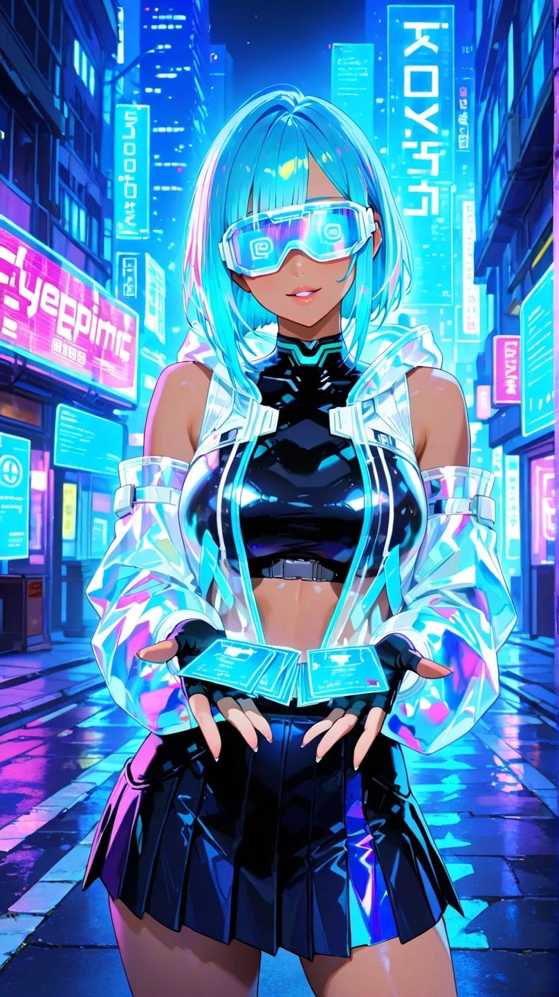 There is a woman dressed in silver posing for a photo, 2 b, 2b, chrome outfit, an oppai cyberpunk, cyber punk setting, Cyberpunk costumes, Ayaka cosplay, iridescent sci-fi kimono, cyber punk style, cyberpunk angry gorgeous goddess, Anime girl cosplay, cyberpunk style outfit, cyberpunk photo, dreamy cyberpunk girl, cyber universe style,Side Body,looking toward the viewer