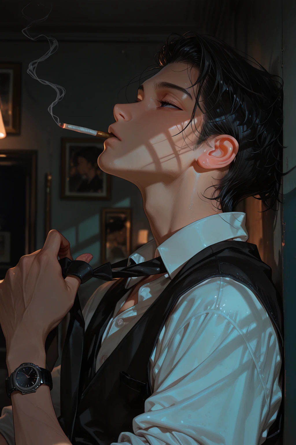 A beautiful boy painting, masterpiece, intricate details, 8k