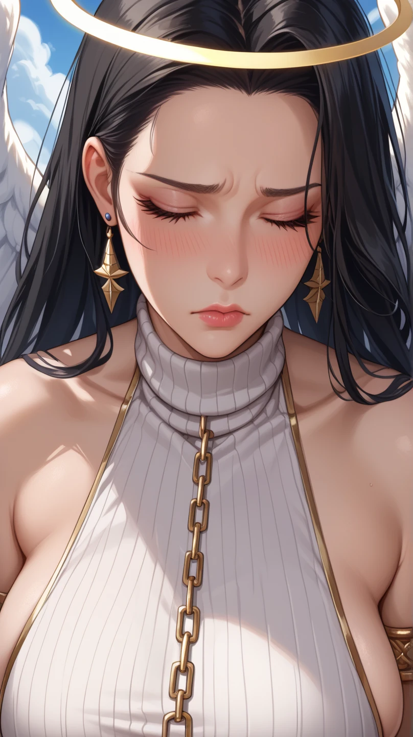 (Photorealsitic:1.4), (masterpiece, side lights, Exquisite beautiful eyes: 1.2), masterpiece*portlate, realisitic, 3D 顔, Luminous Eyes, Shiny hair, Glossy skin, 独奏, embarrassed from, (hason),Naked portrait、Upper body portrait、(small tits)、