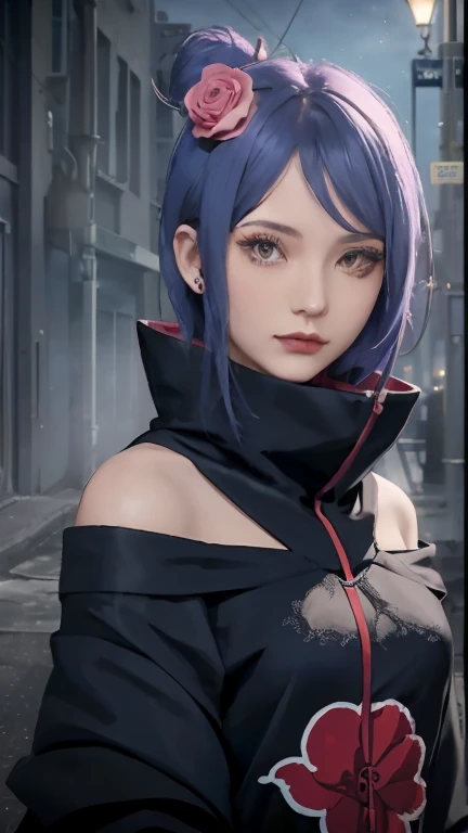 konan from Naruto,beautiful detailed eyes, beautiful detailed lips, extremely detailed eyes and face, long eyelashes, 1girl, akatsuki bikini, big tits, big ass, highly detailed, (best quality,4k,8k,highres,masterpiece:1.2),ultra-detailed,(realistic,photorealistic,photo-realistic:1.37),HDR,UHD,studio lighting,extreme detail description,professional,vivid colors,portraits,anime