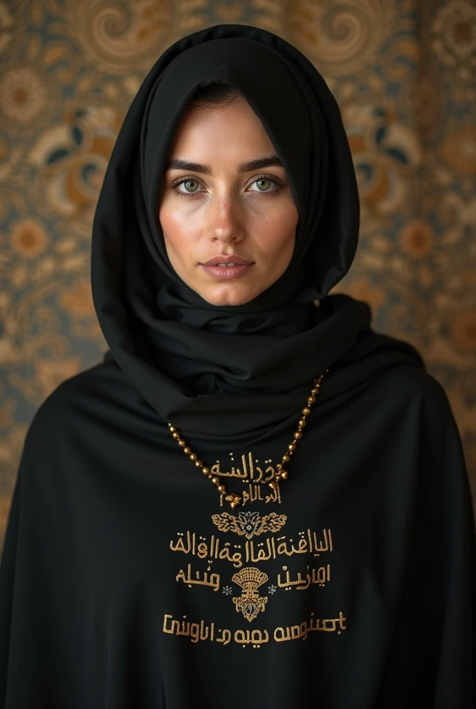 i want to make a picture of heart locket which is made up by overlapping of two simple
letters 'i7'
wearing by a abaya girl